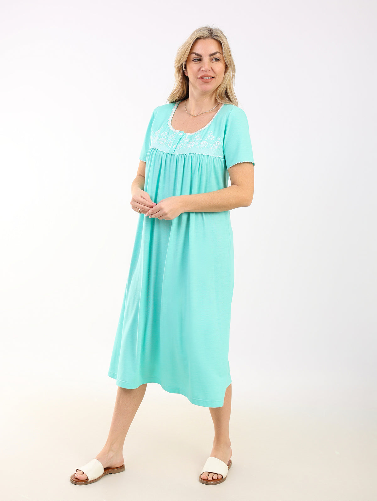 Soft Embroidered Nightgown