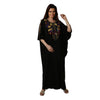 Black Embroidered Long Abaya Nightgown