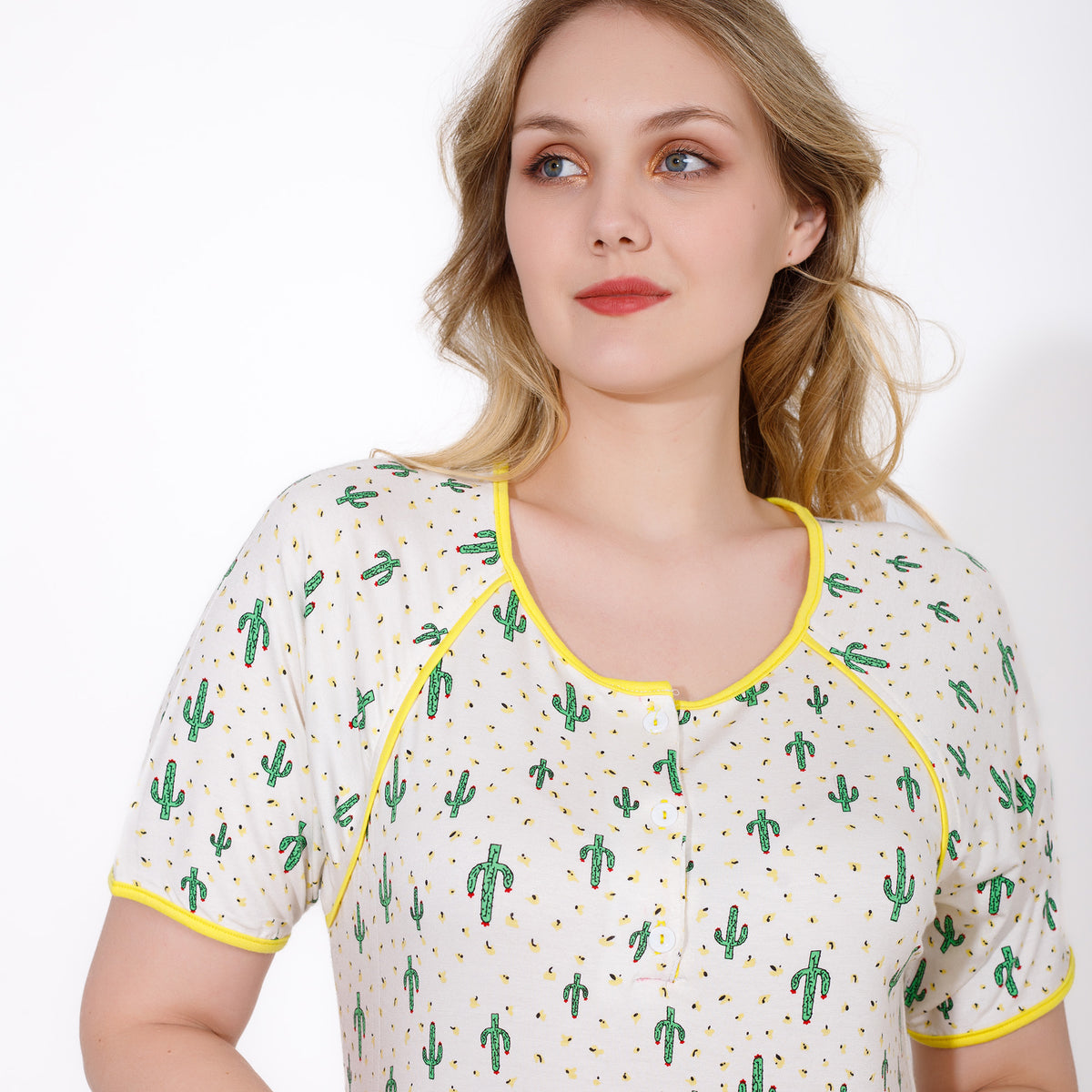 Elegant Printed Maxi Nightgown