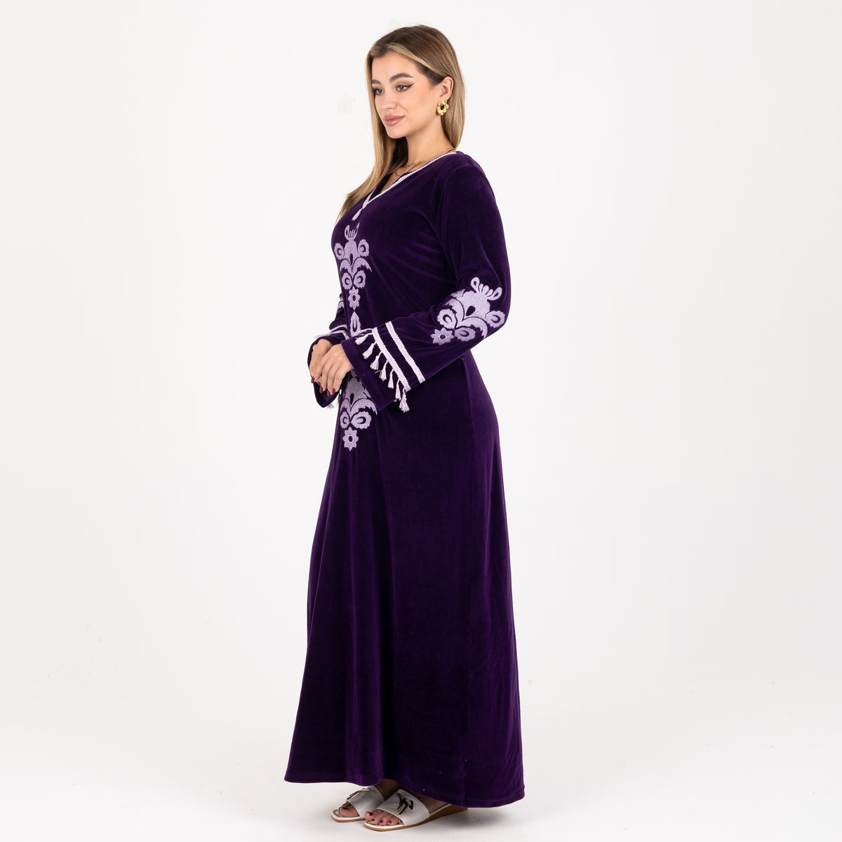 Amira Ornate Embroidered Velvet Abaya | FW26