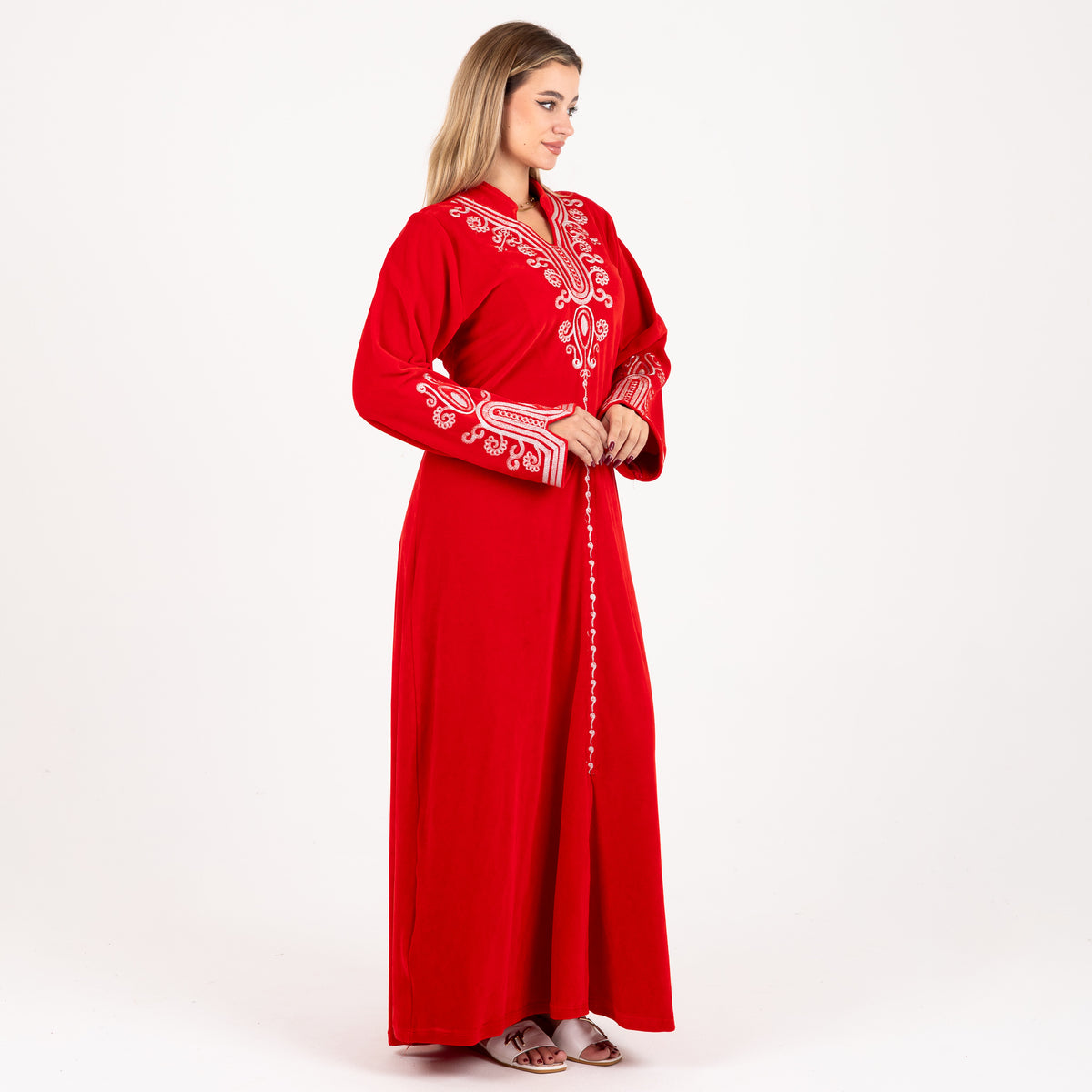 Ruby Embroidered Bloom Abaya | FW26