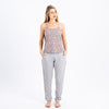 Soft Grey Paisley Cotton Pajama Set