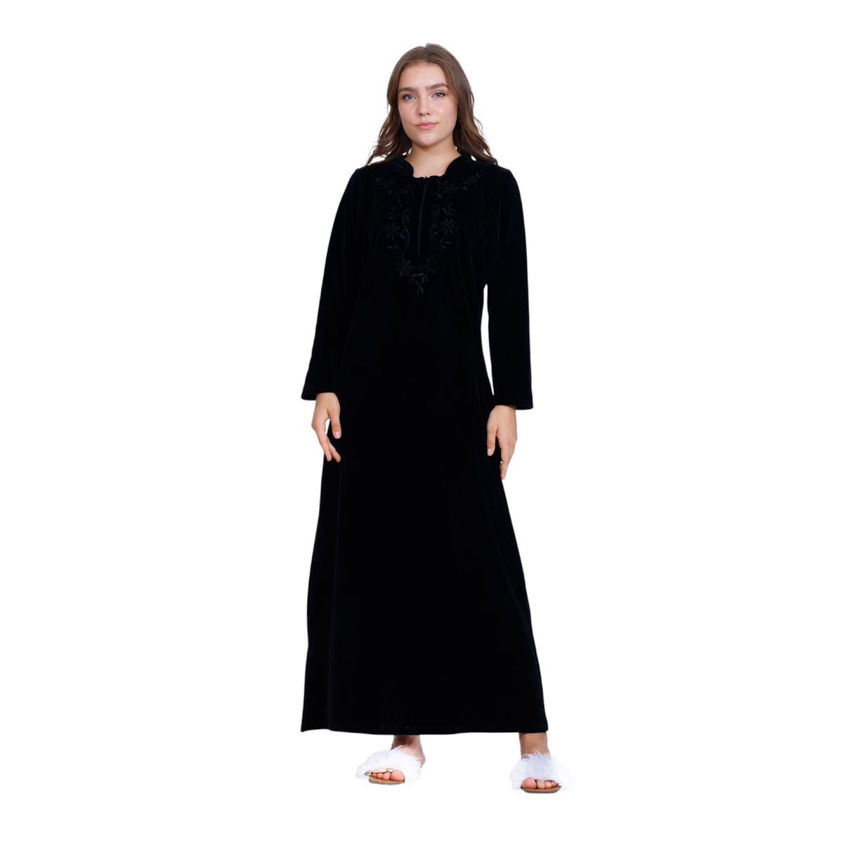 Elegant Black Embroidered Abaya
