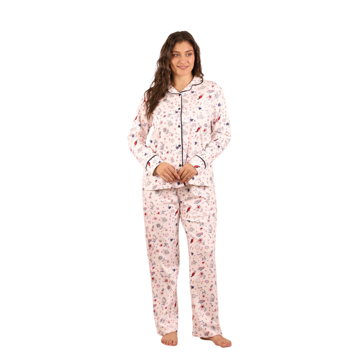 Classic Printed Buttoned Pajama Set | FW26