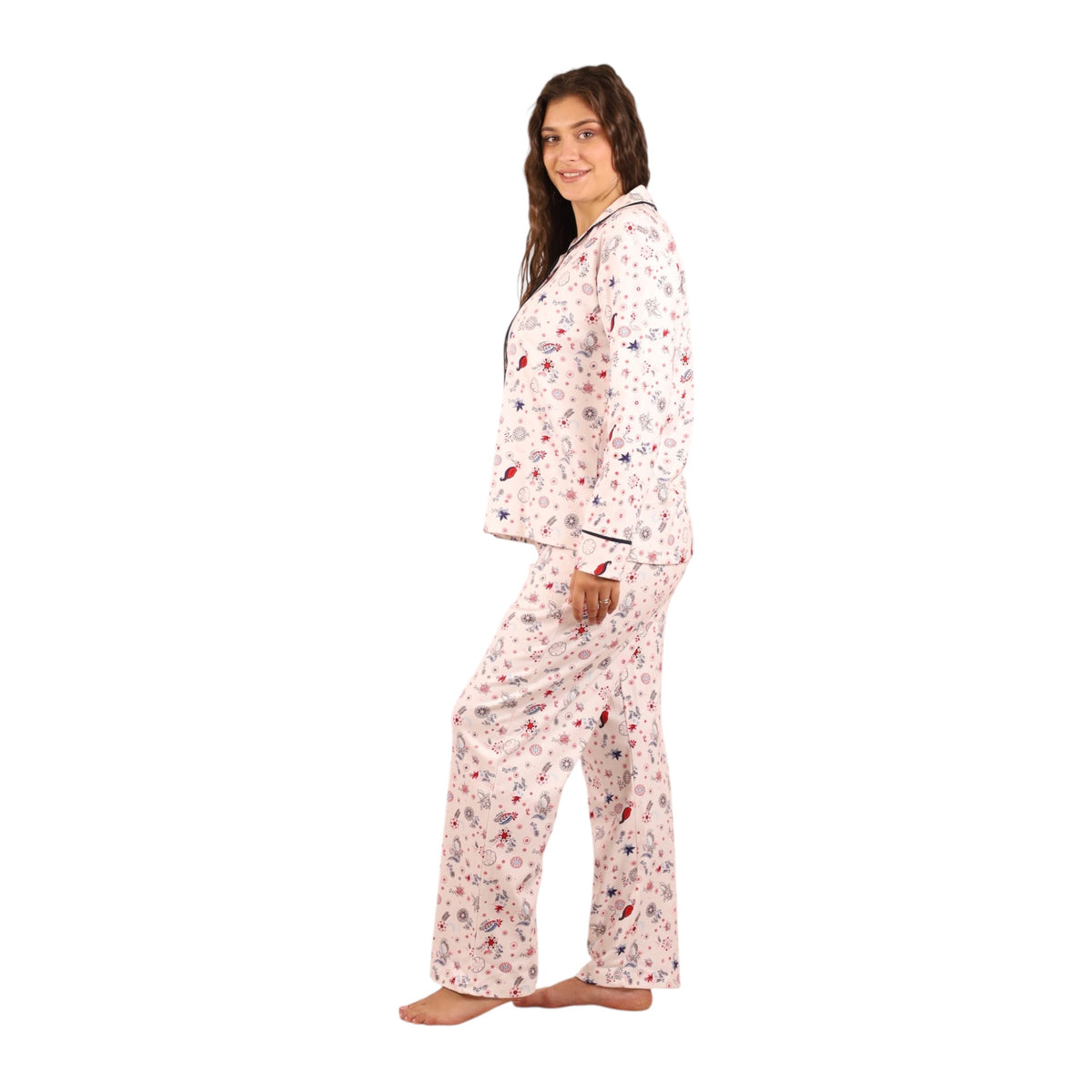 Classic Printed Buttoned Pajama Set | FW26