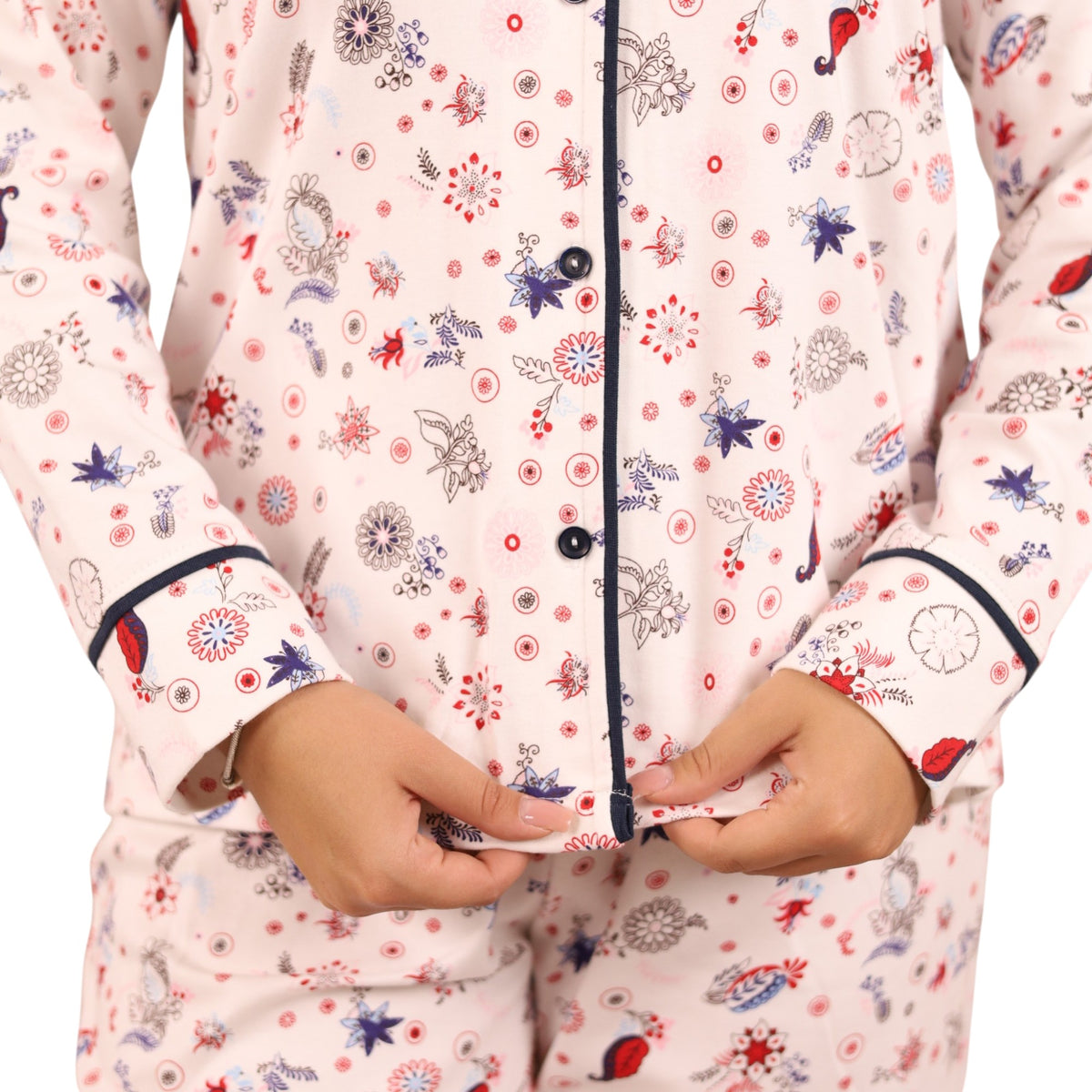 Classic Printed Buttoned Pajama Set | FW26