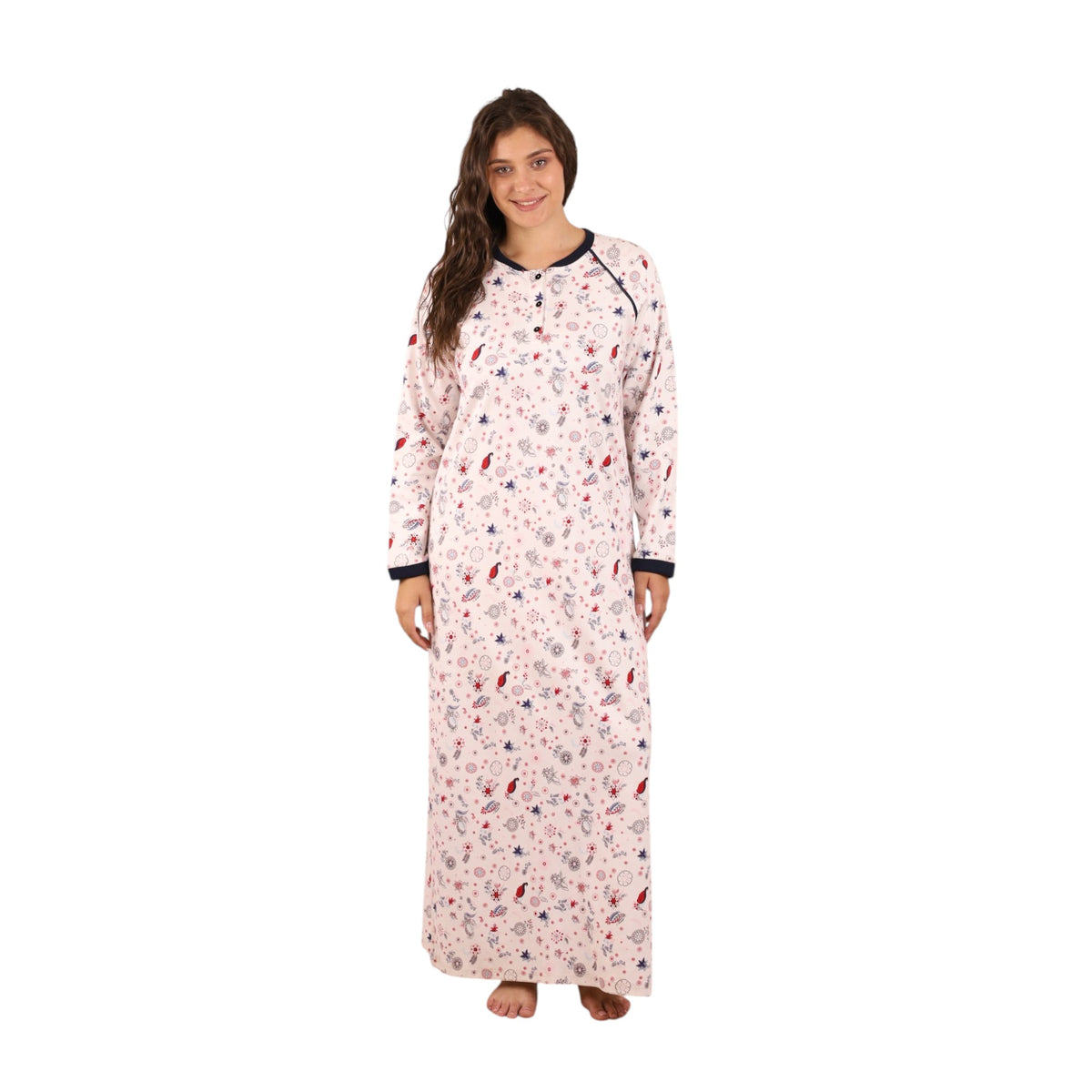 Elegant Printed Charm Nightgown | FW26