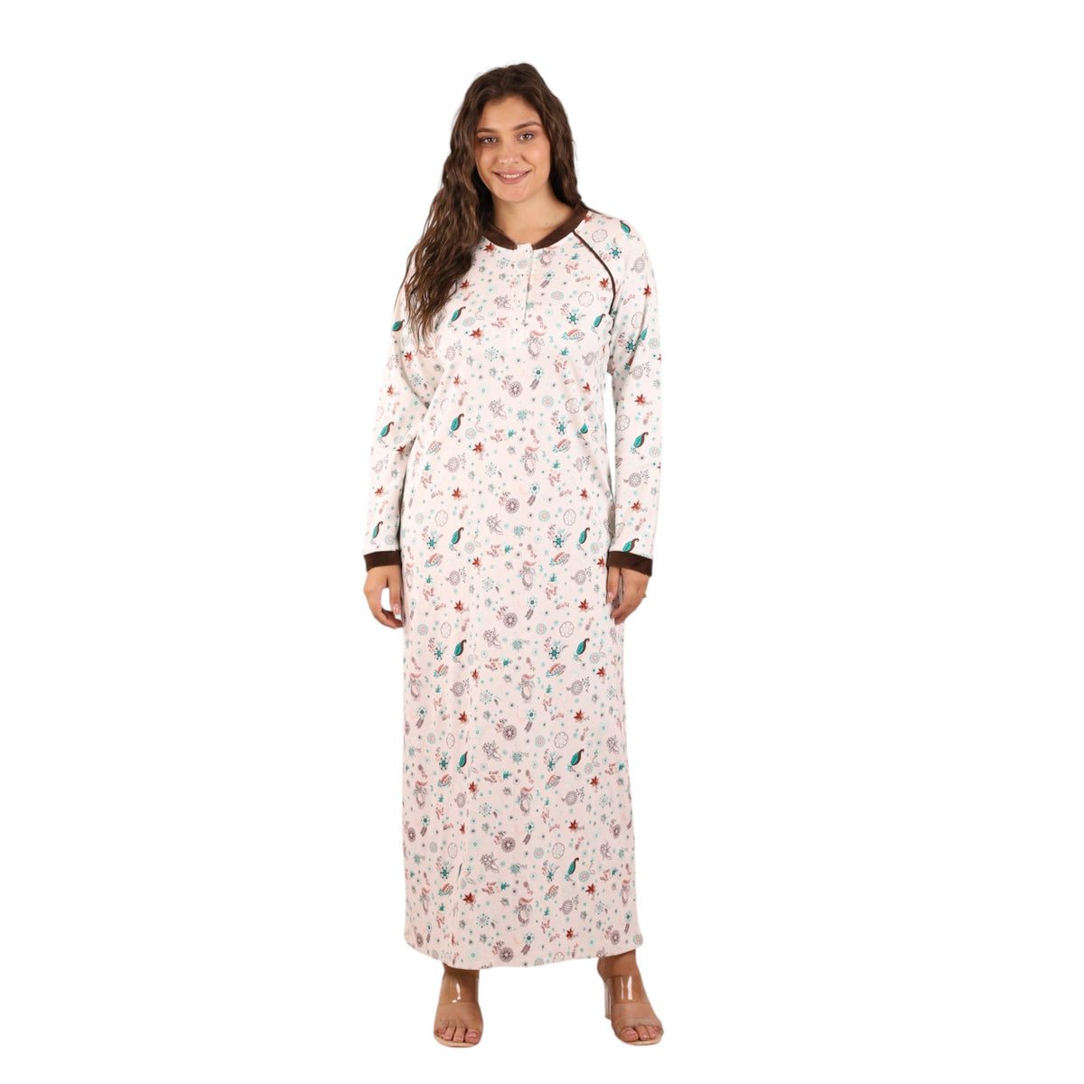 Elegant Printed Charm Nightgown | FW26