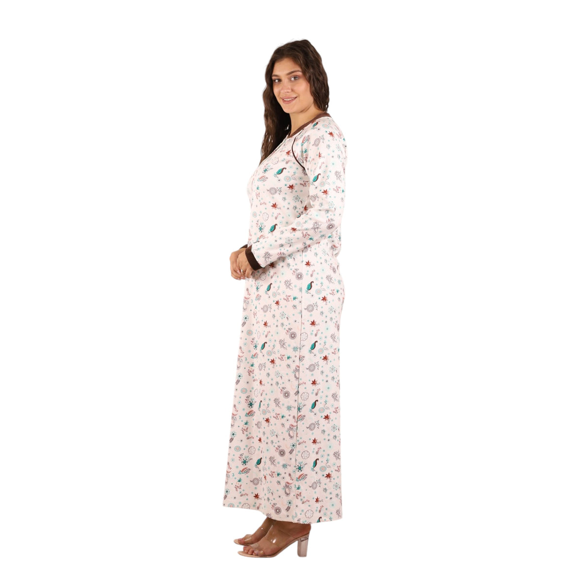 Elegant Printed Charm Nightgown | FW26