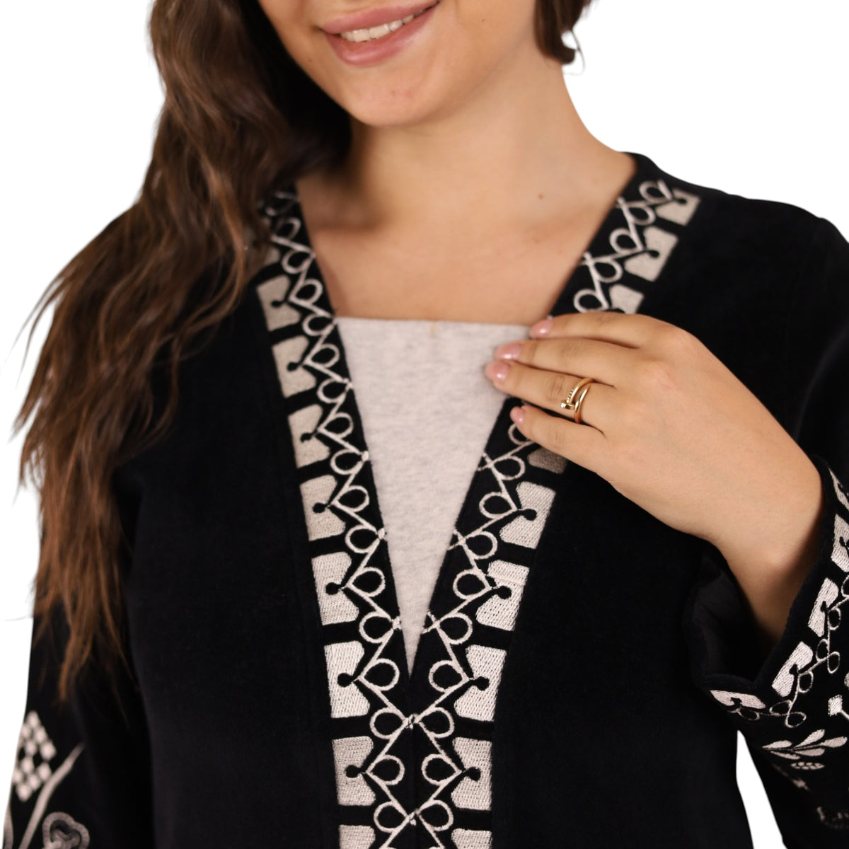 Embroidered Trim Layali Abaya | FW26