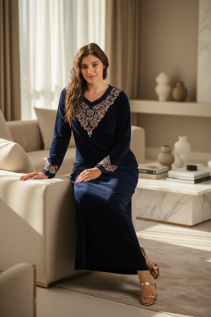 Floral Embroidered Zahra Abaya | FW26