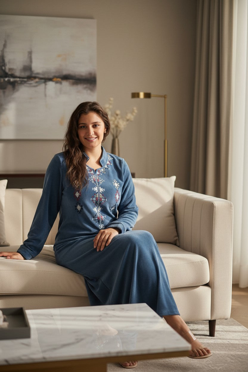 Nujoum Embroidered Abaya | FW26