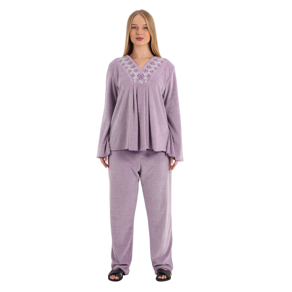 Viola Embroidered Pajama Set | FW26