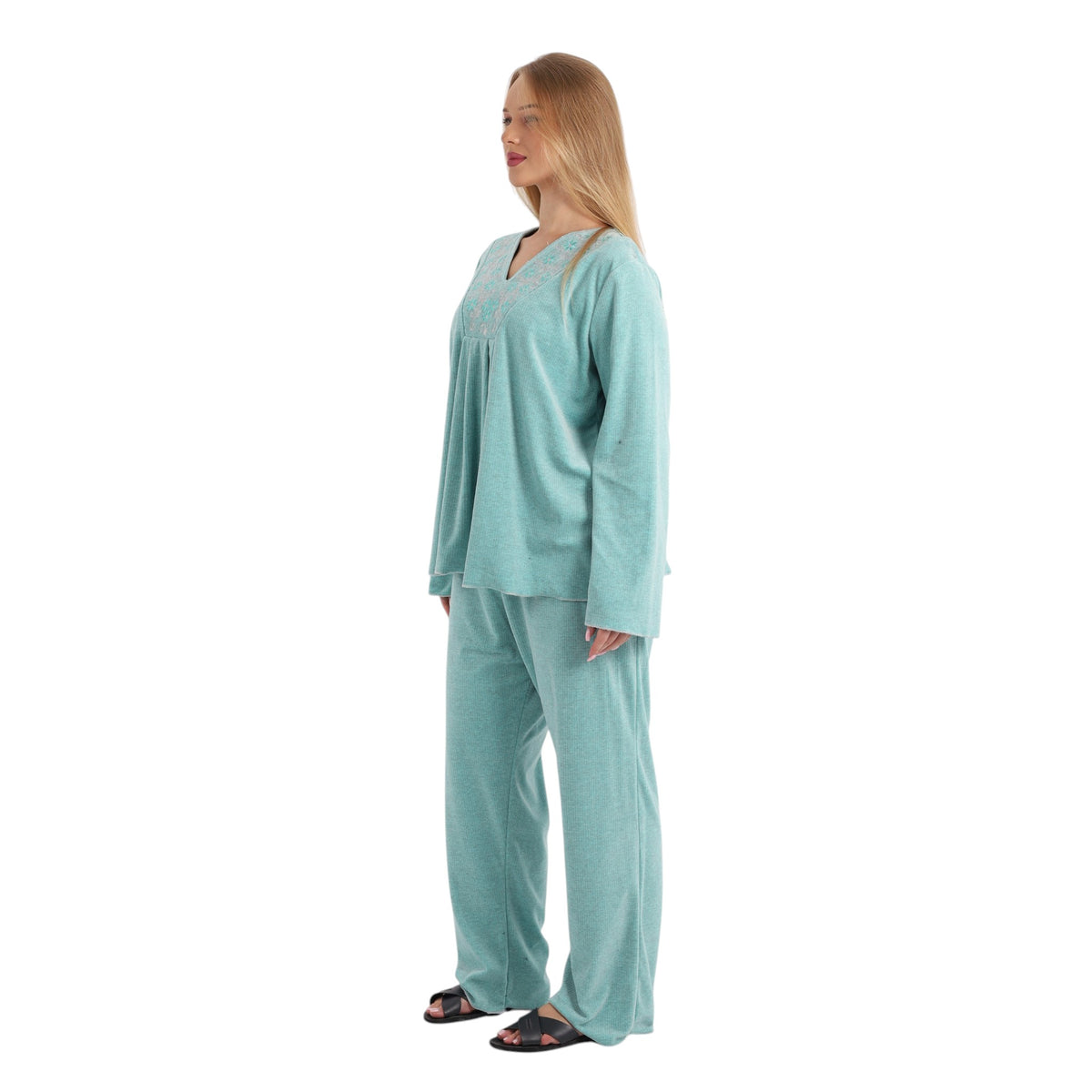 Viola Embroidered Pajama Set | FW26