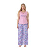 Printed Wide-Leg Pajama Set