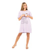 Short Sleeve Coffee Print Nightgown