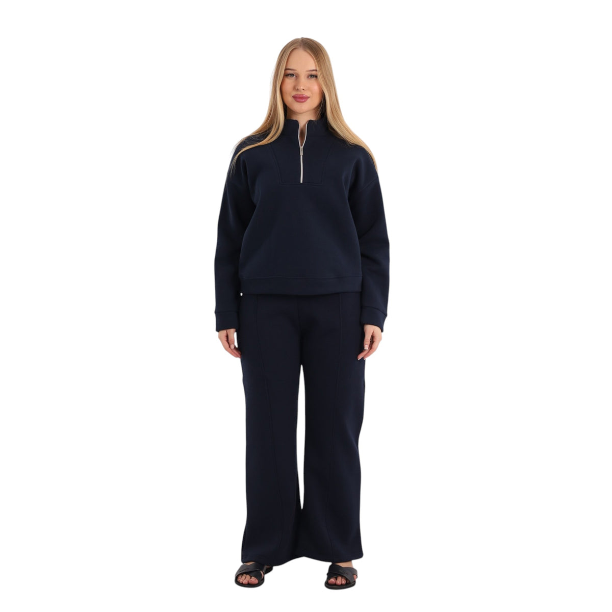 Farah Zip-Neck Pajama Set | FW26