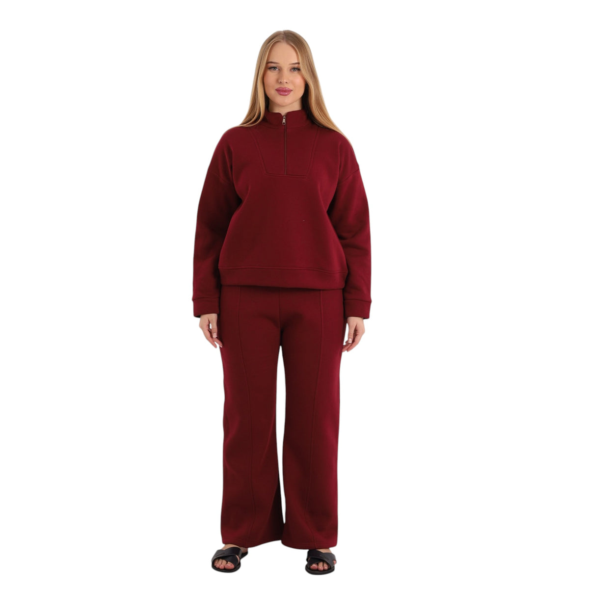 Farah Zip-Neck Pajama Set | FW26