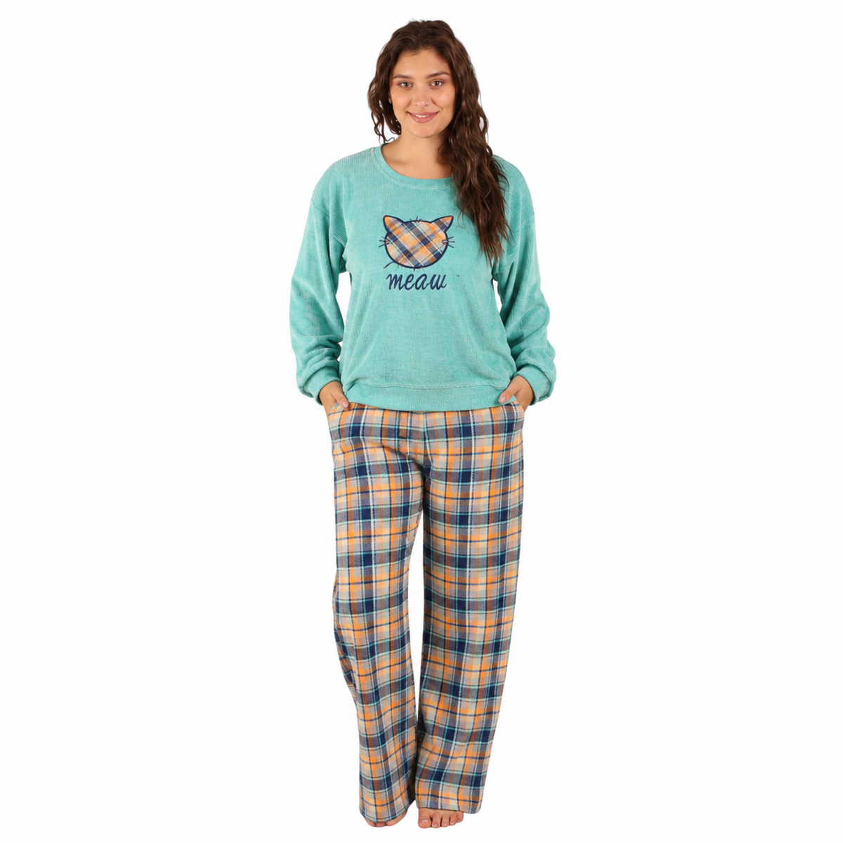 Plaid Pants Pajama Set | FW26