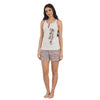 Floral Trim Sleeveless Shorts