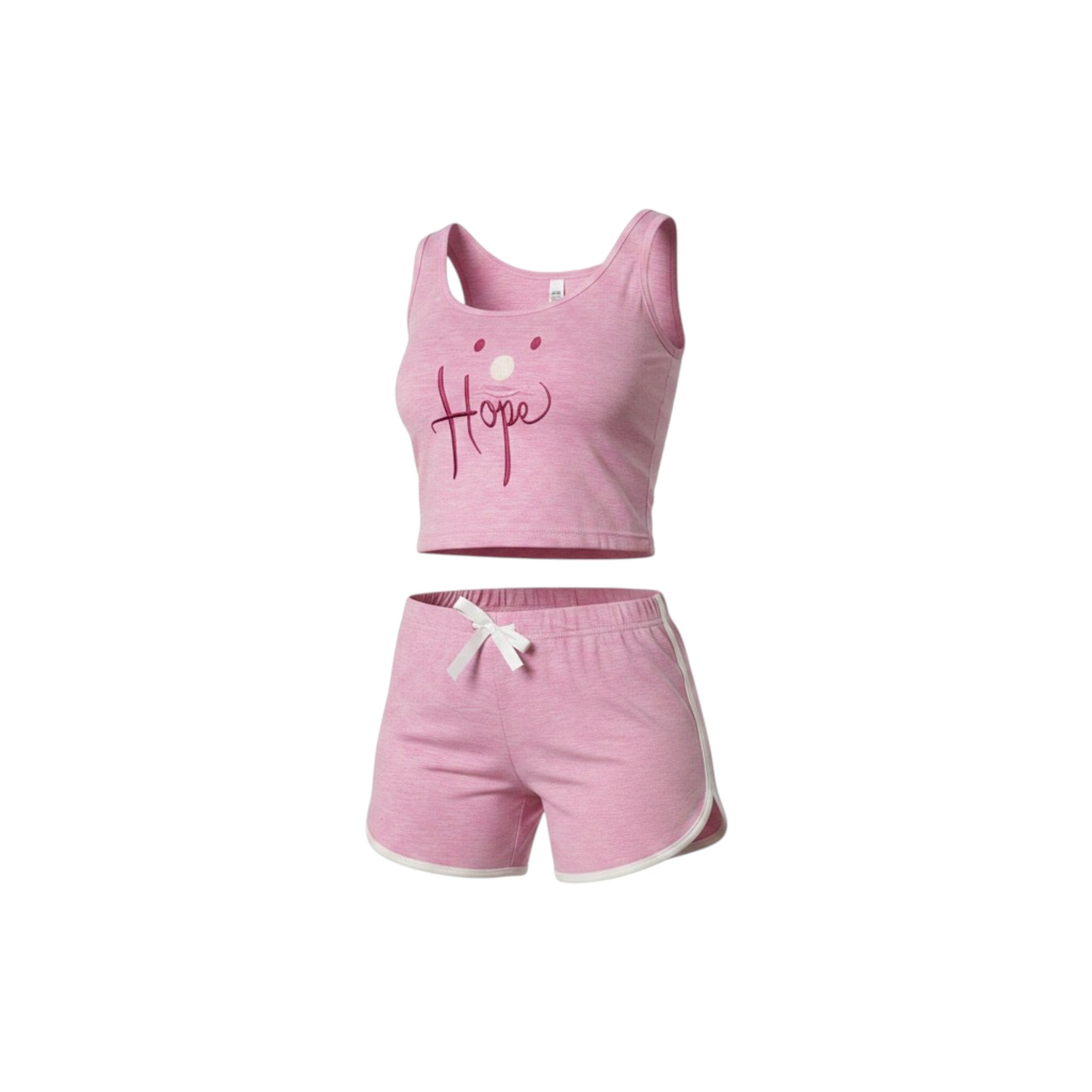 Hope Print Tank Shorts Pajama Set