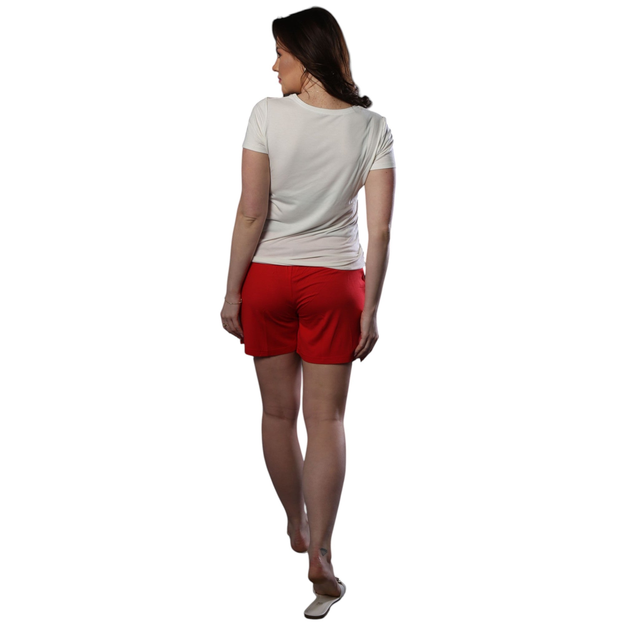 Cat Print T-Shirt Shorts Pajama