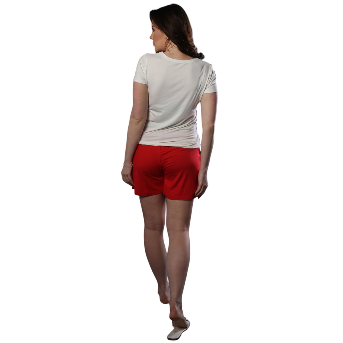 Cat Print T-Shirt Shorts Pajama