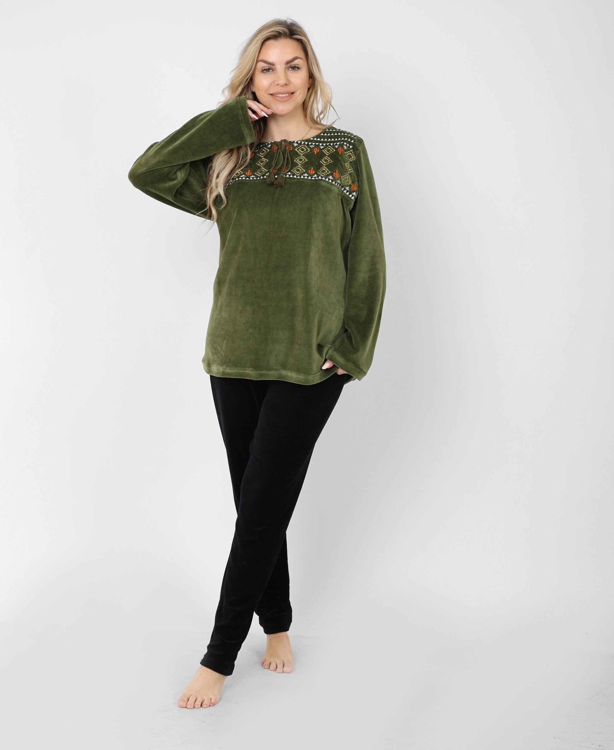 Plus Size Velvet Winter Pajama – Elegant, Warm & Comfortable