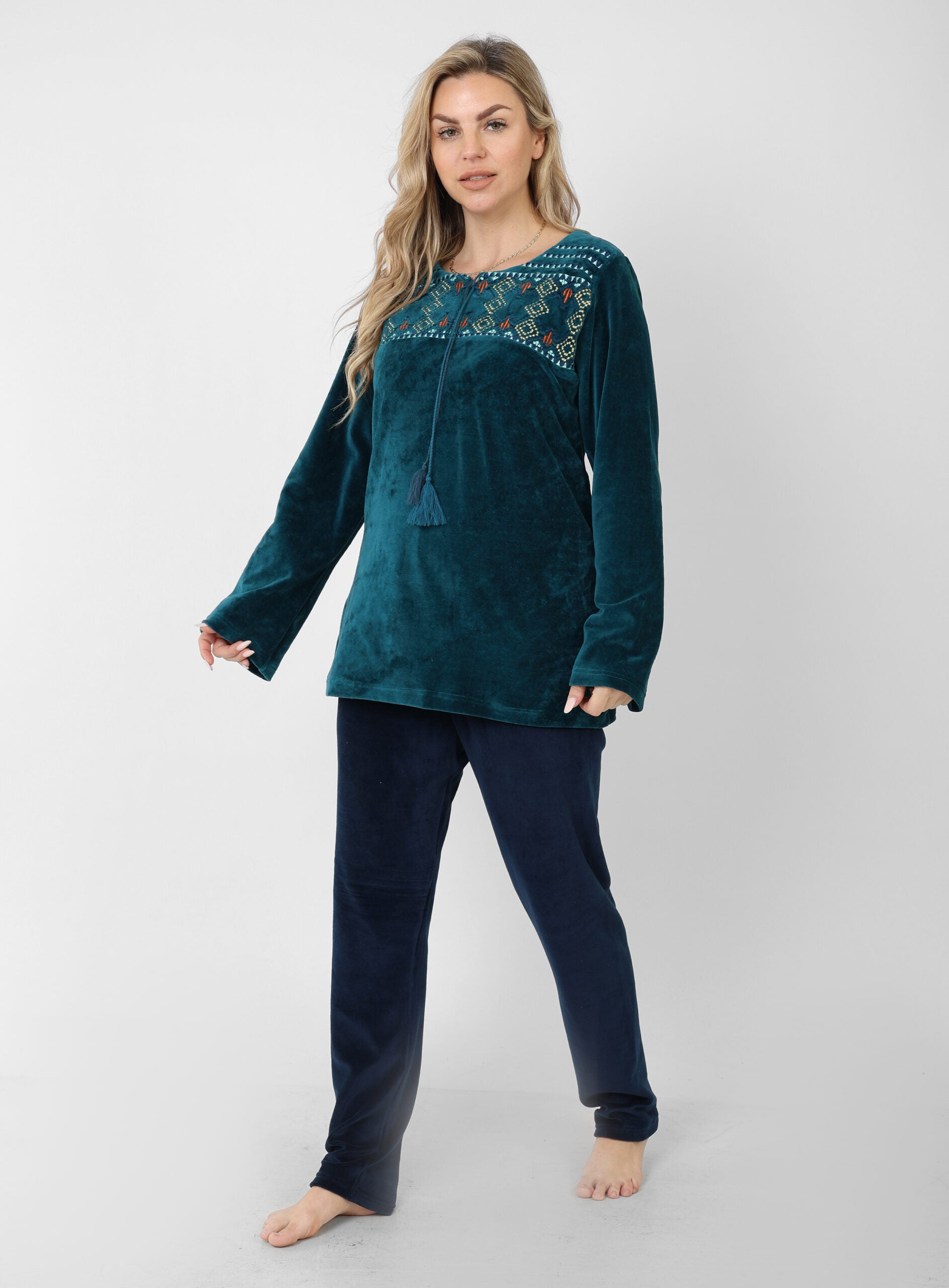 Plus Size Velvet Winter Pajama – Elegant, Warm & Comfortable