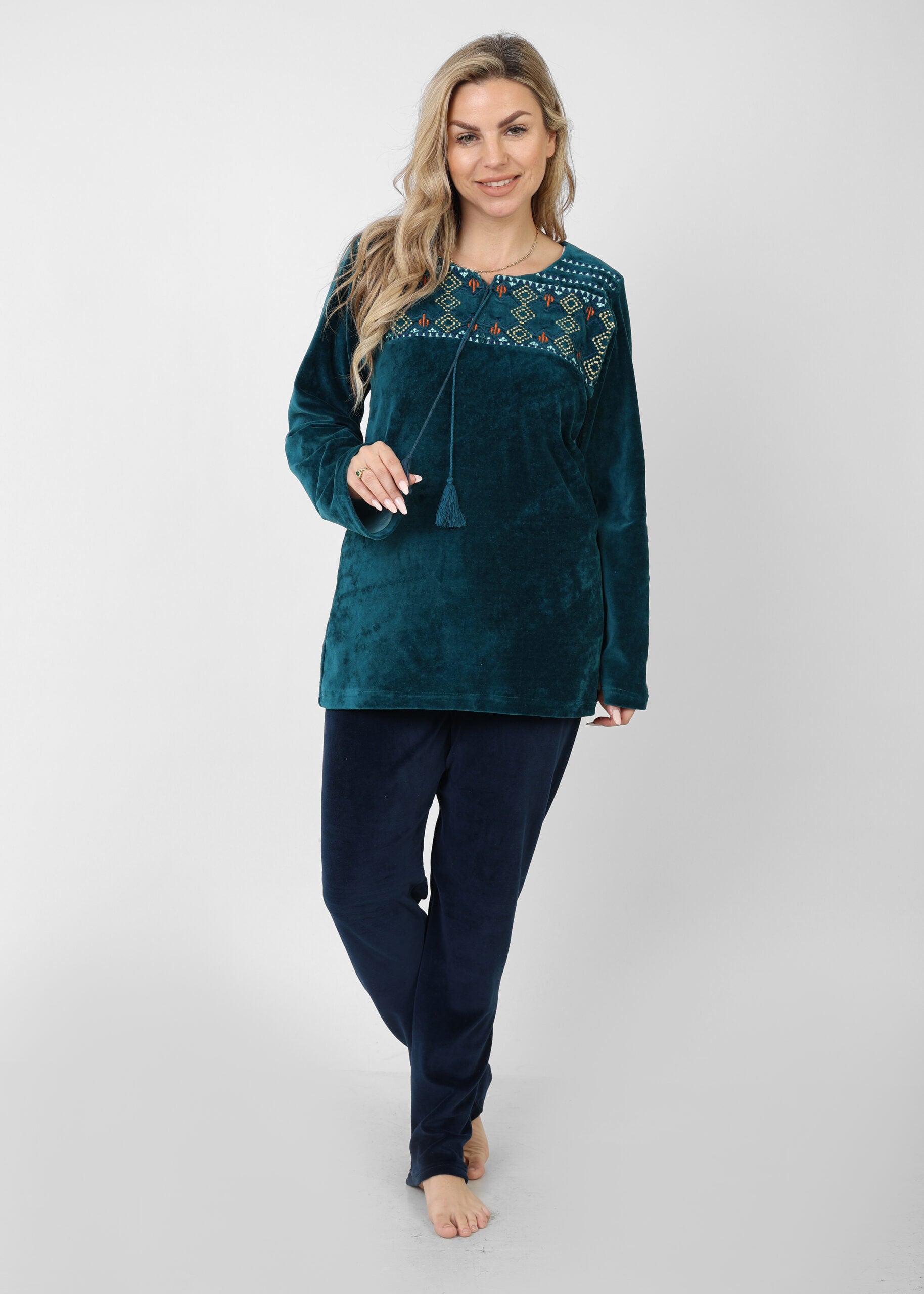 Plus Size Velvet Winter Pajama – Elegant, Warm & Comfortable