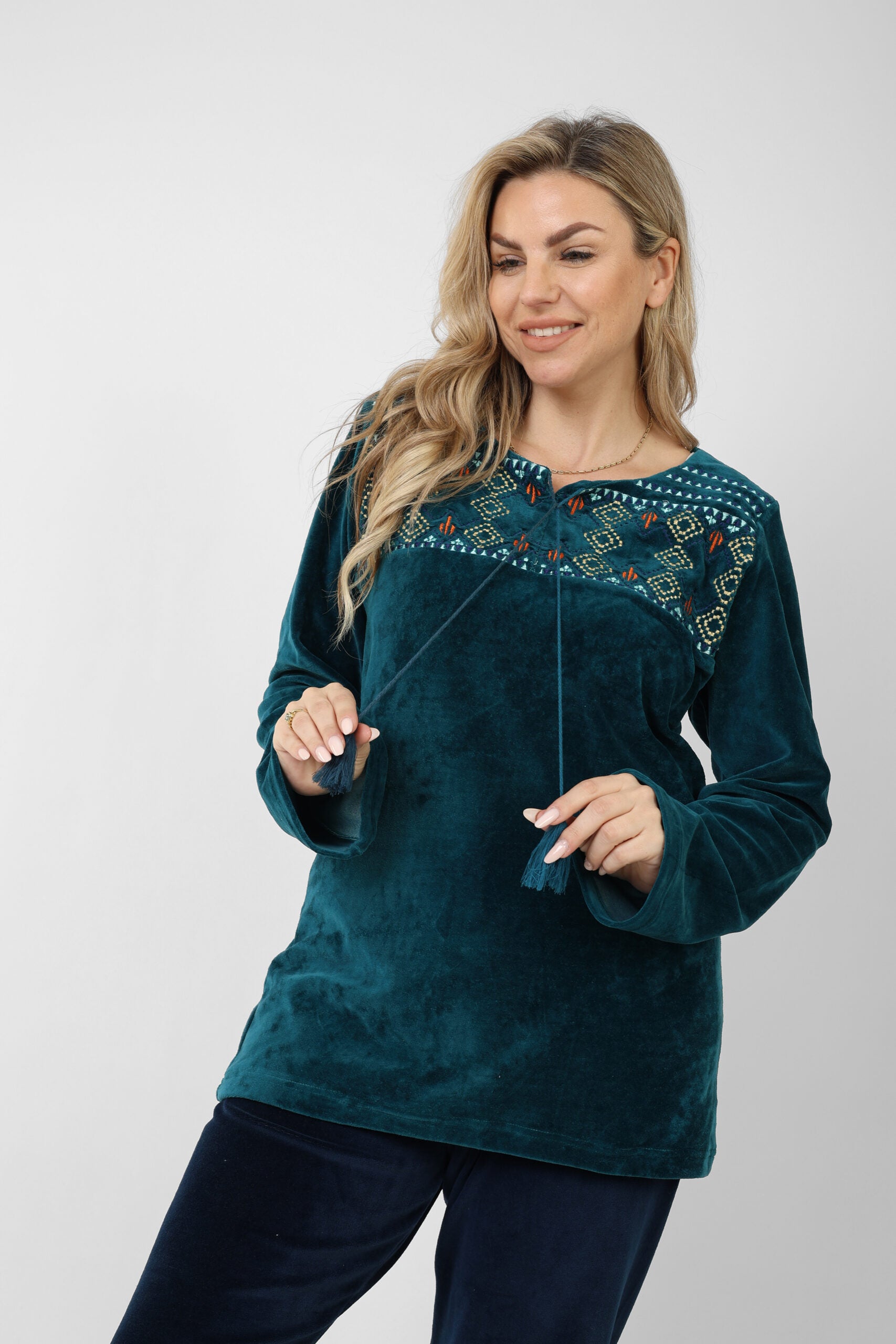 Plus Size Velvet Winter Pajama – Elegant, Warm & Comfortable