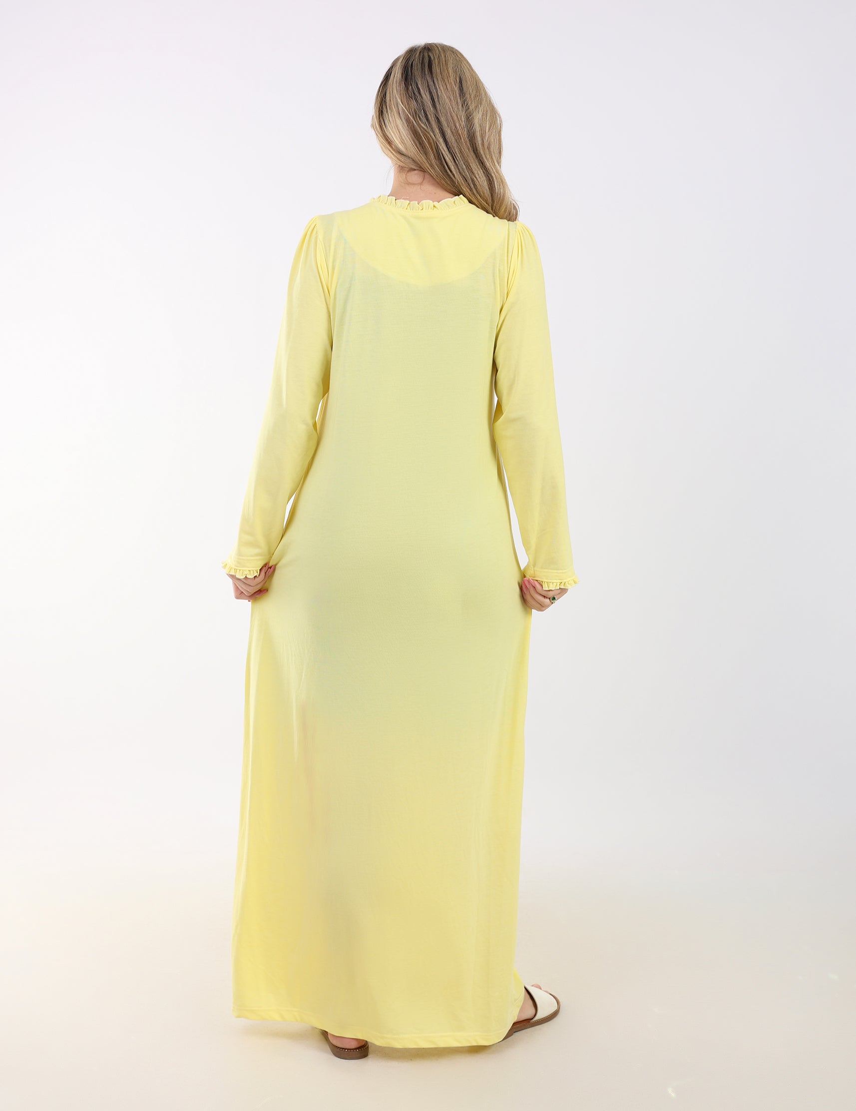 Embroidered Cotton Abaya – Elegant & Versatile Nightgown