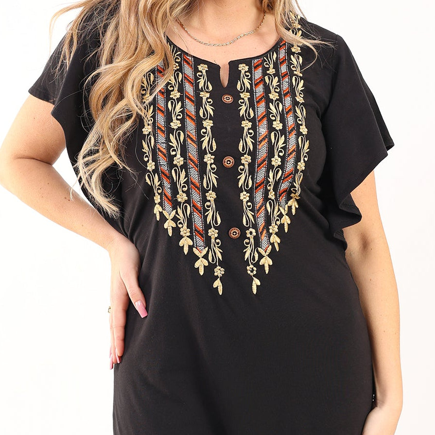 Elegant Embroidered Abaya