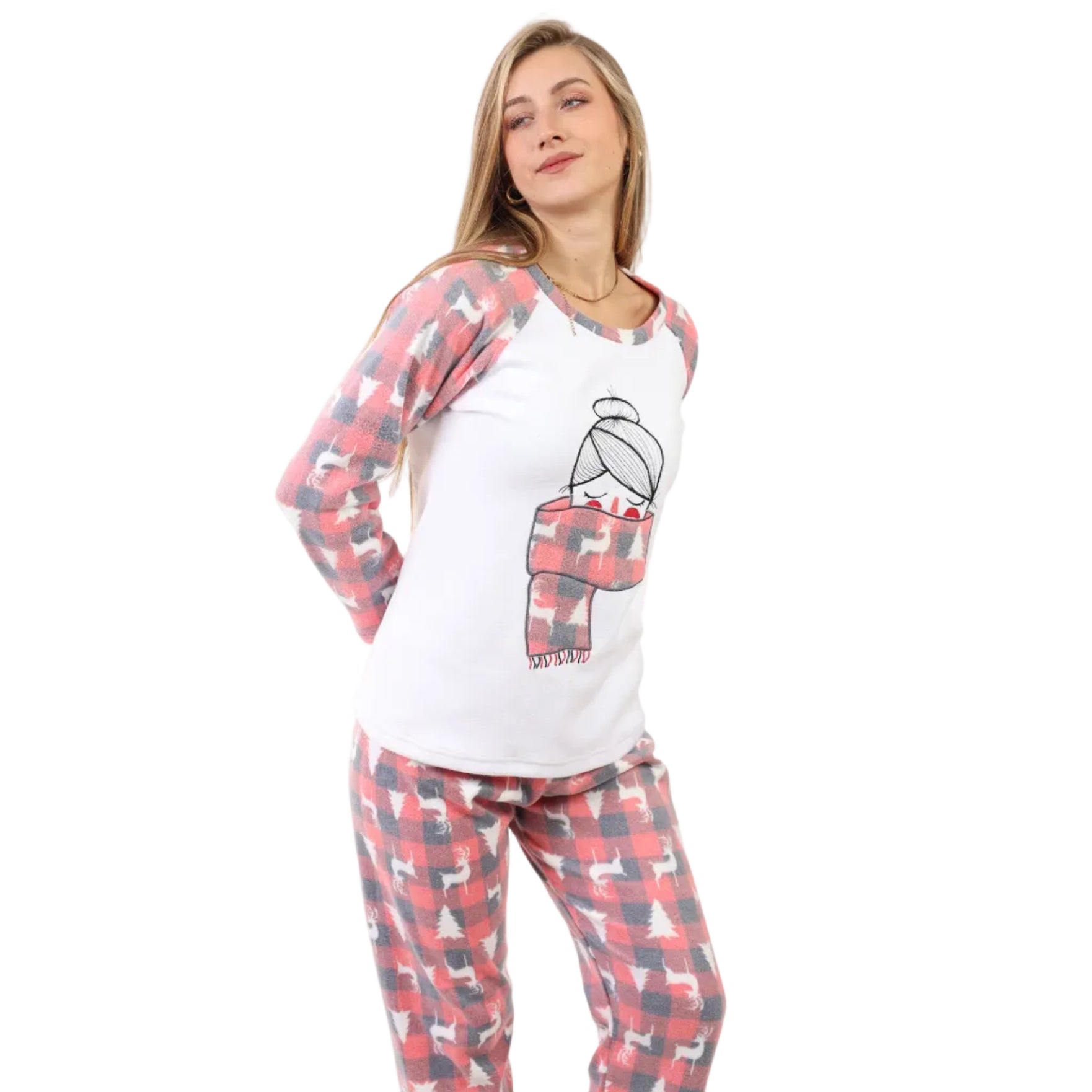 Cozy Christmas Long Pajama Set