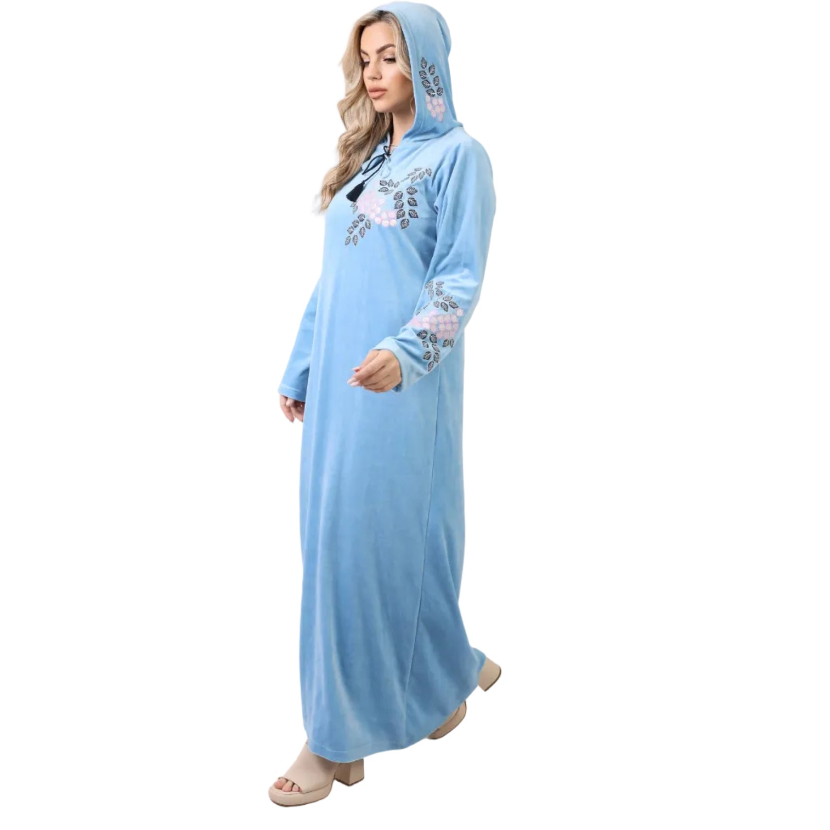 Elegant Hooded Embroidered Abaya