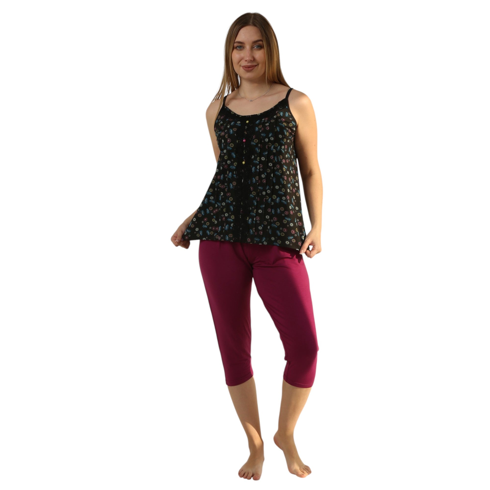 Sleeveless Cotton Pajama Set