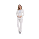 Women's Cotton Pajama Set with Soft Print & Traditional Design