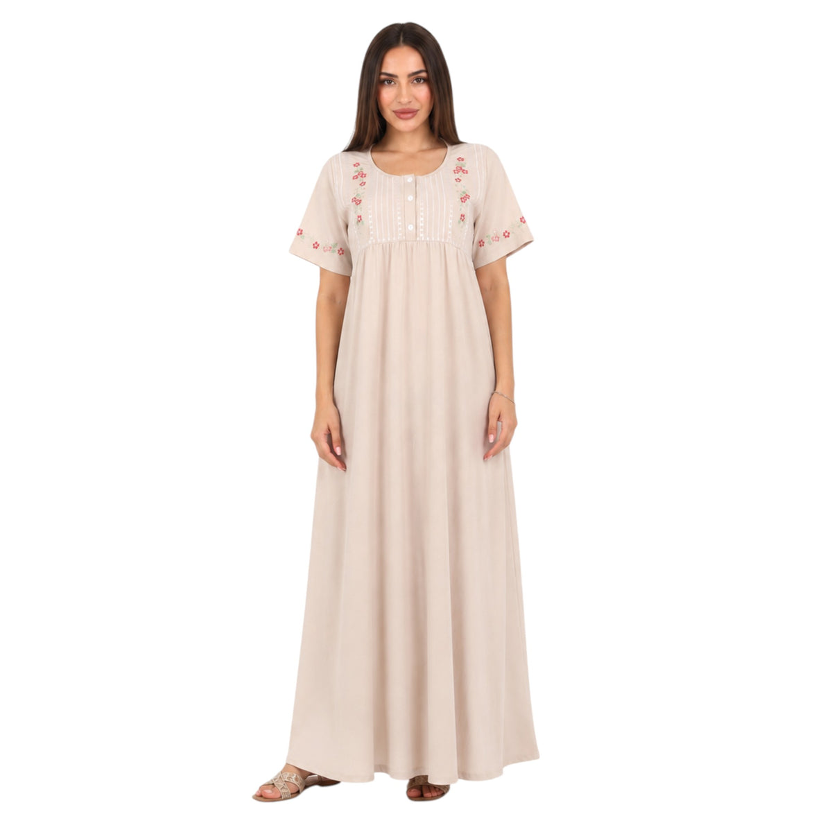 Embroidered Pleated Abaya