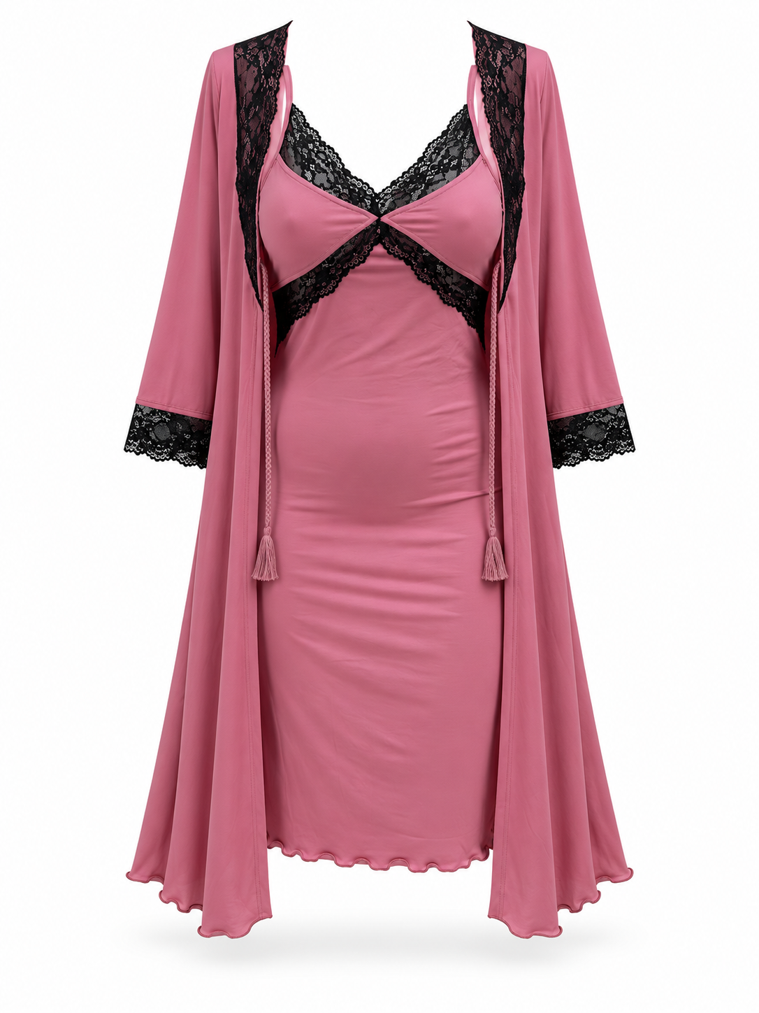 2-Piece Set Robe + Nightgown