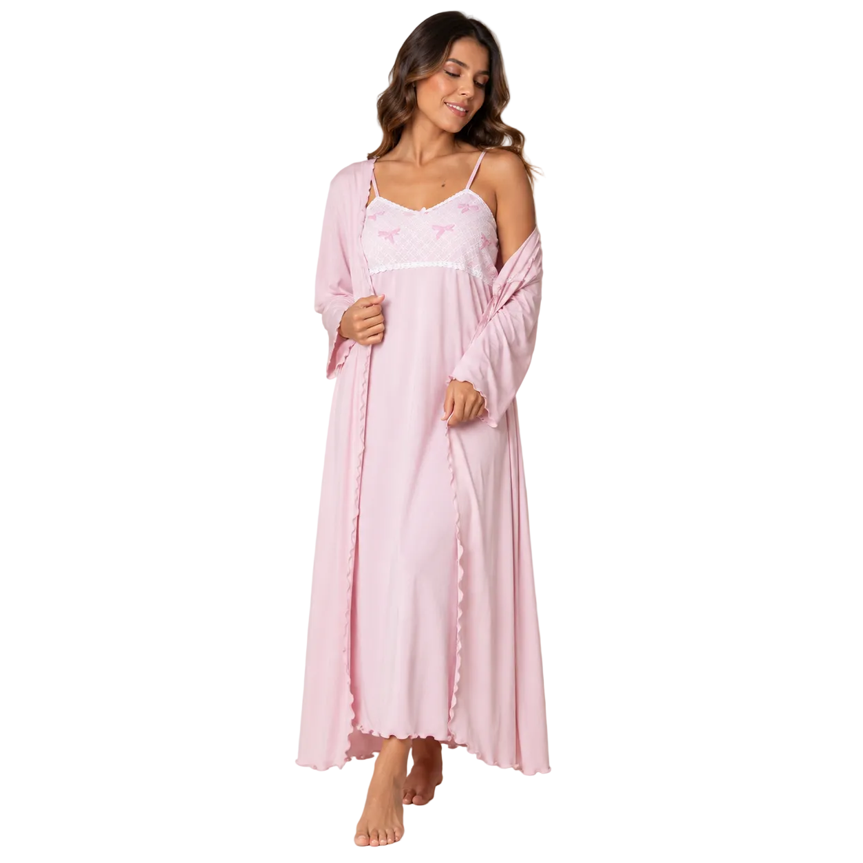 Elegant Robe + Nightgown Set