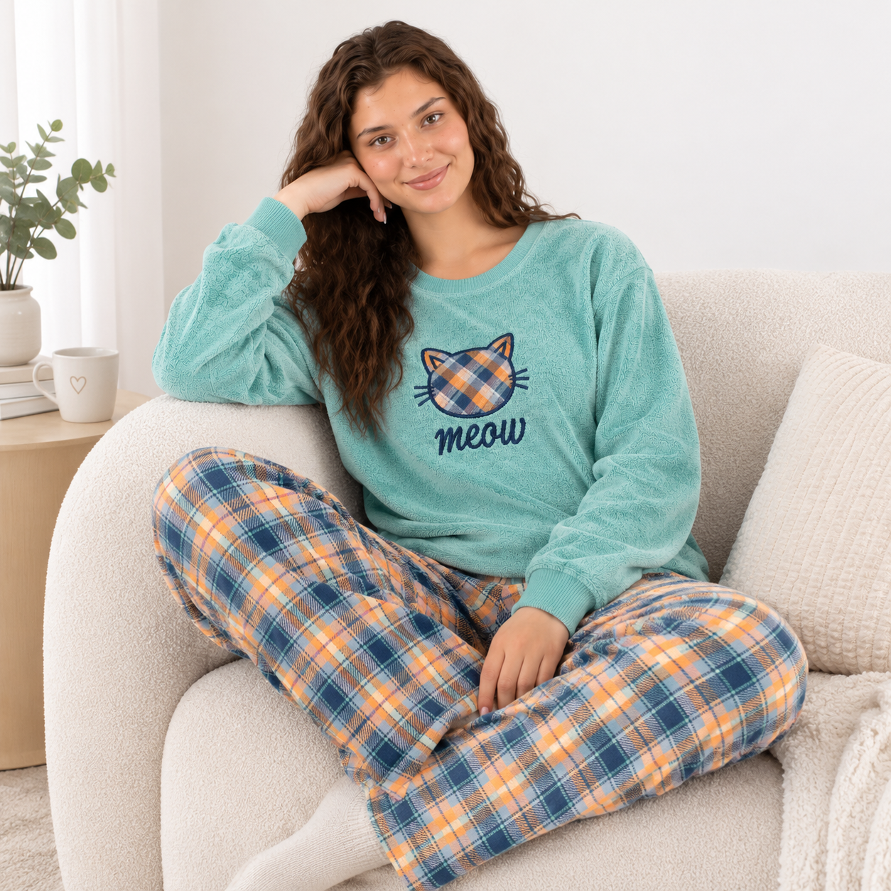 Plaid Pants Pajama Set | FW26