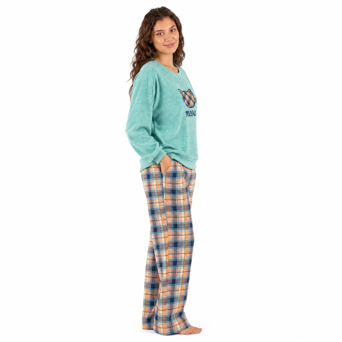 Plaid Pants Pajama Set | FW26