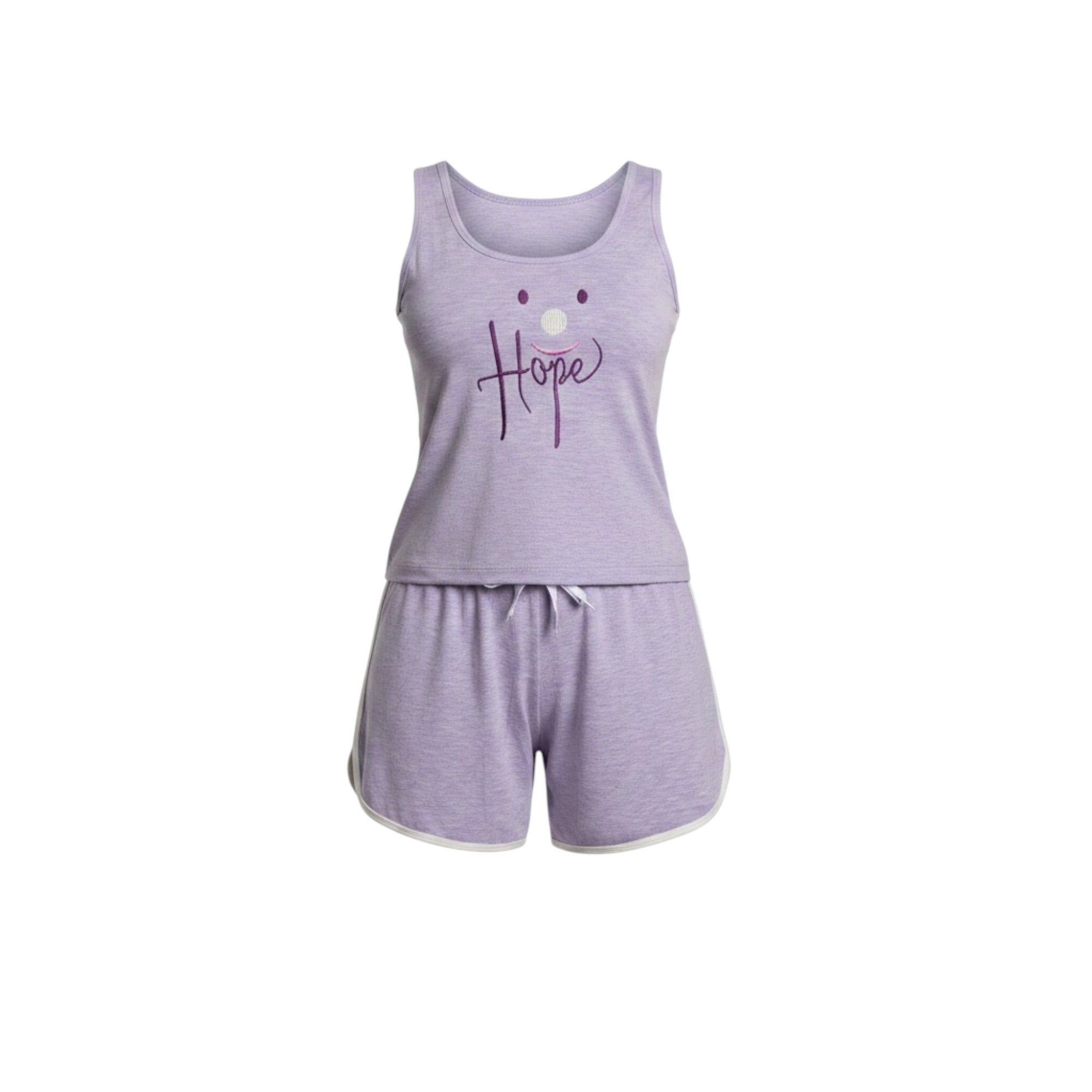 Hope Print Tank Shorts Pajama Set