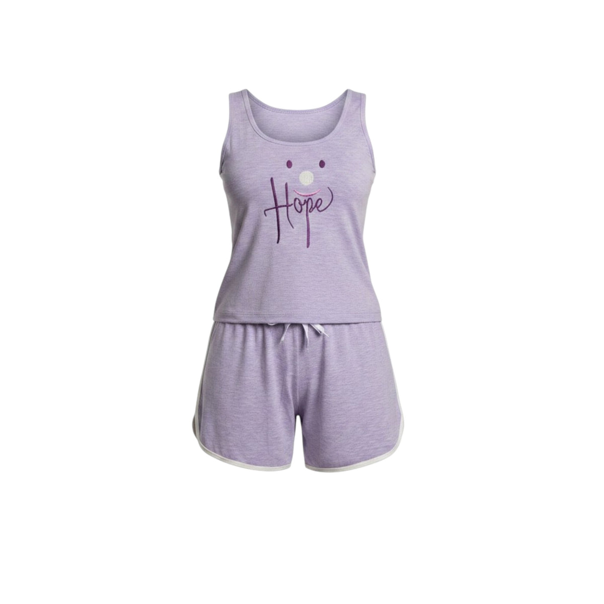 Hope Print Tank Shorts Pajama Set