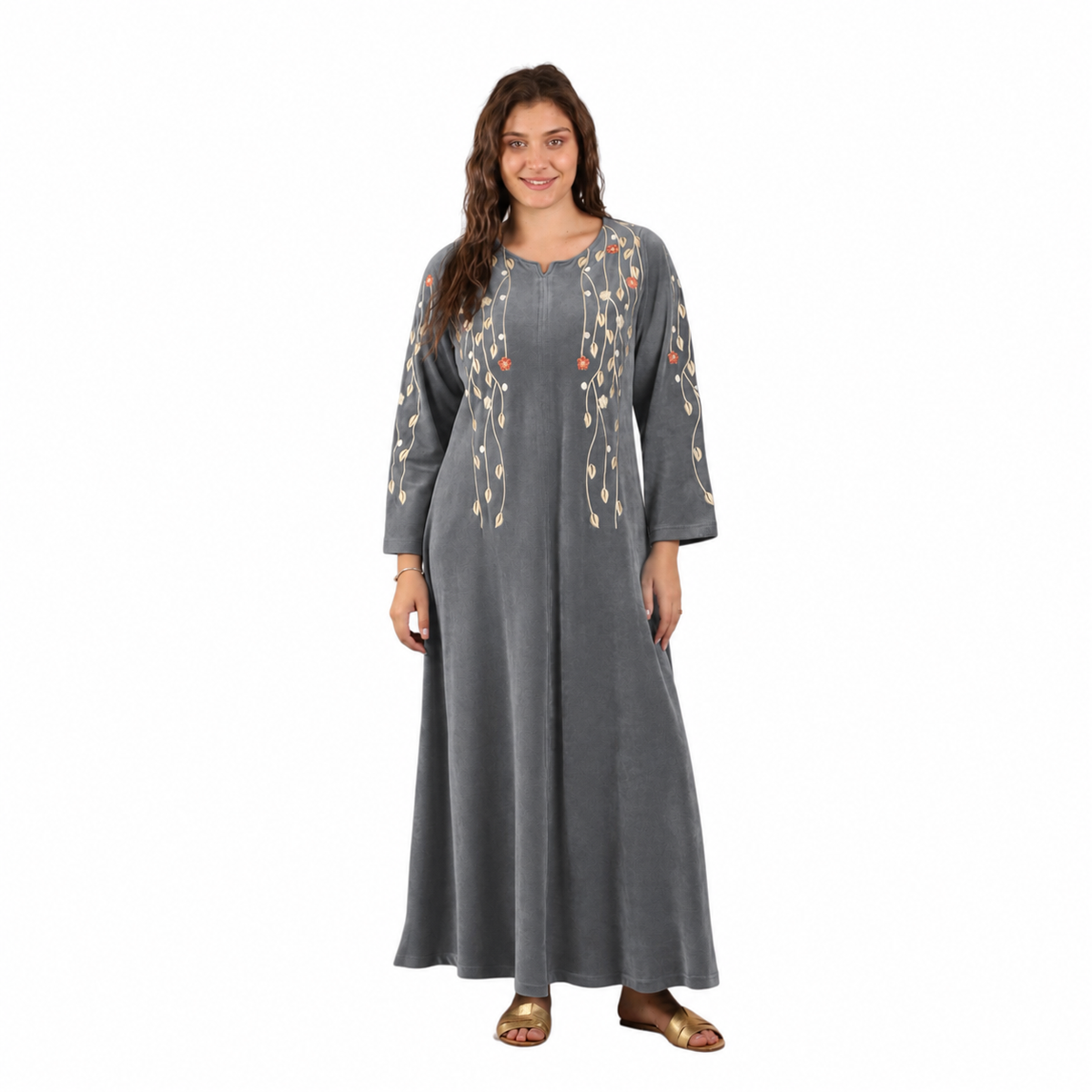 Leaf Embroidery Awraq Abaya | FW26