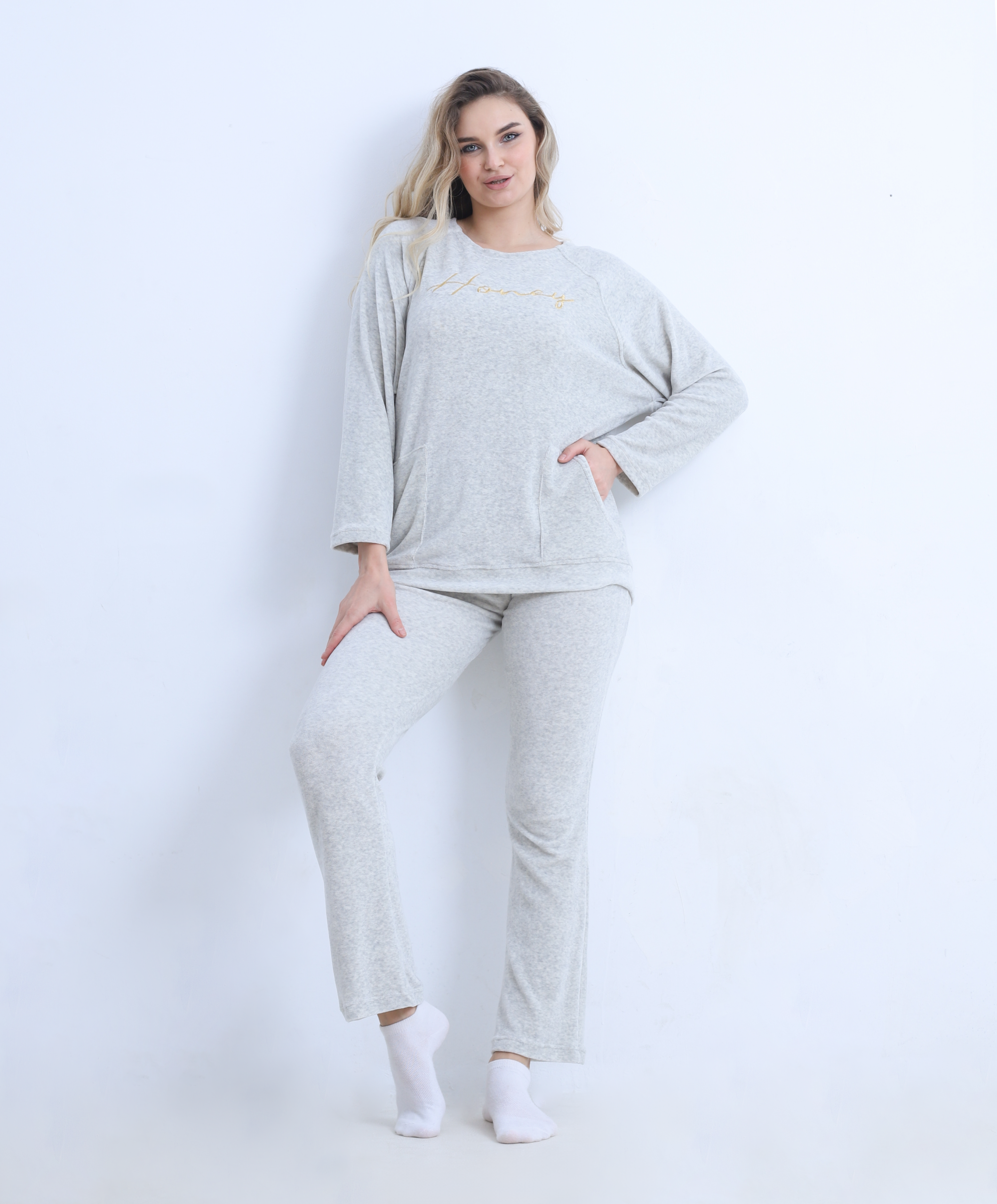 Velvet Luxe Winter Pajamas – Soft, Warm & Elegant