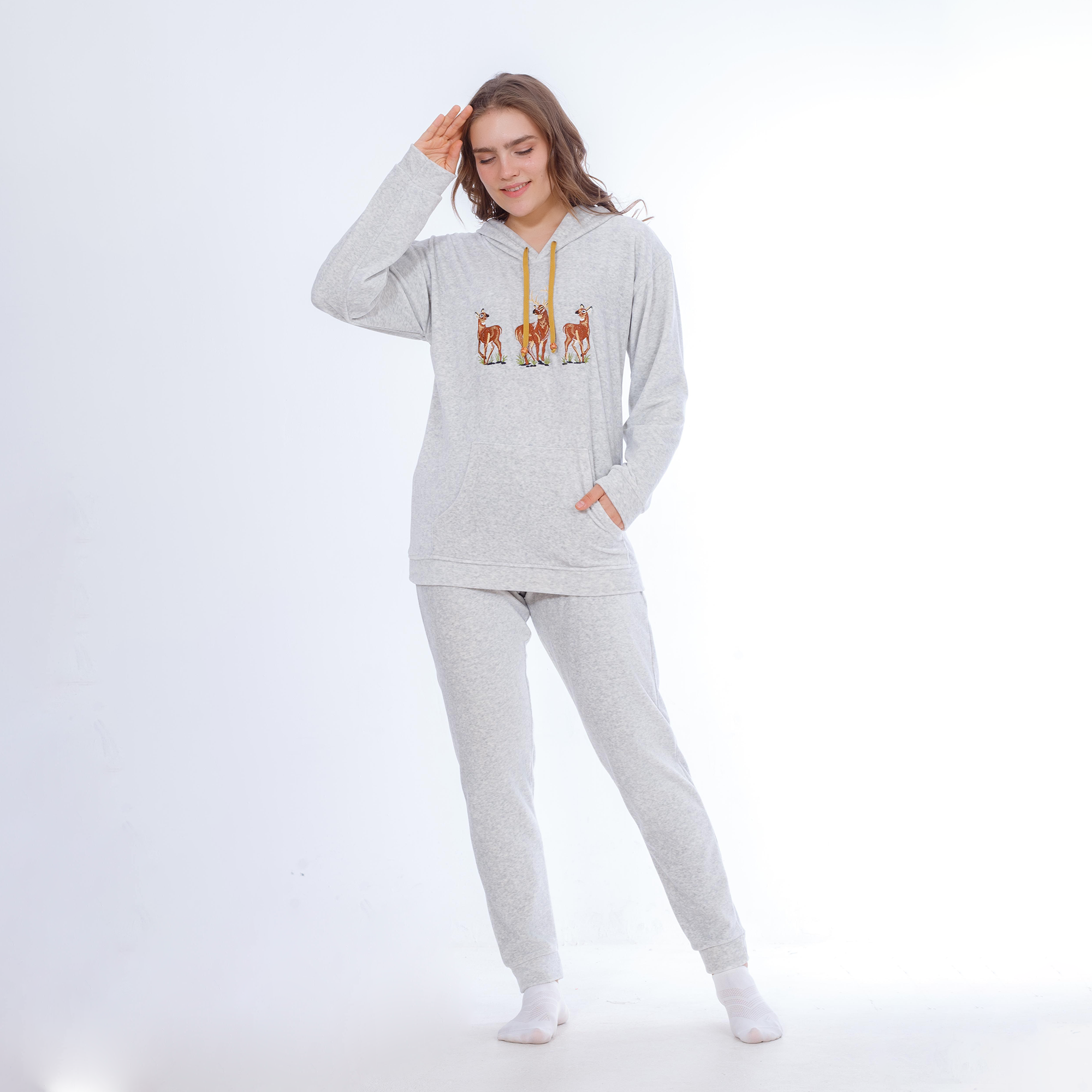 Winter Pajama Set in Velvet Cotton