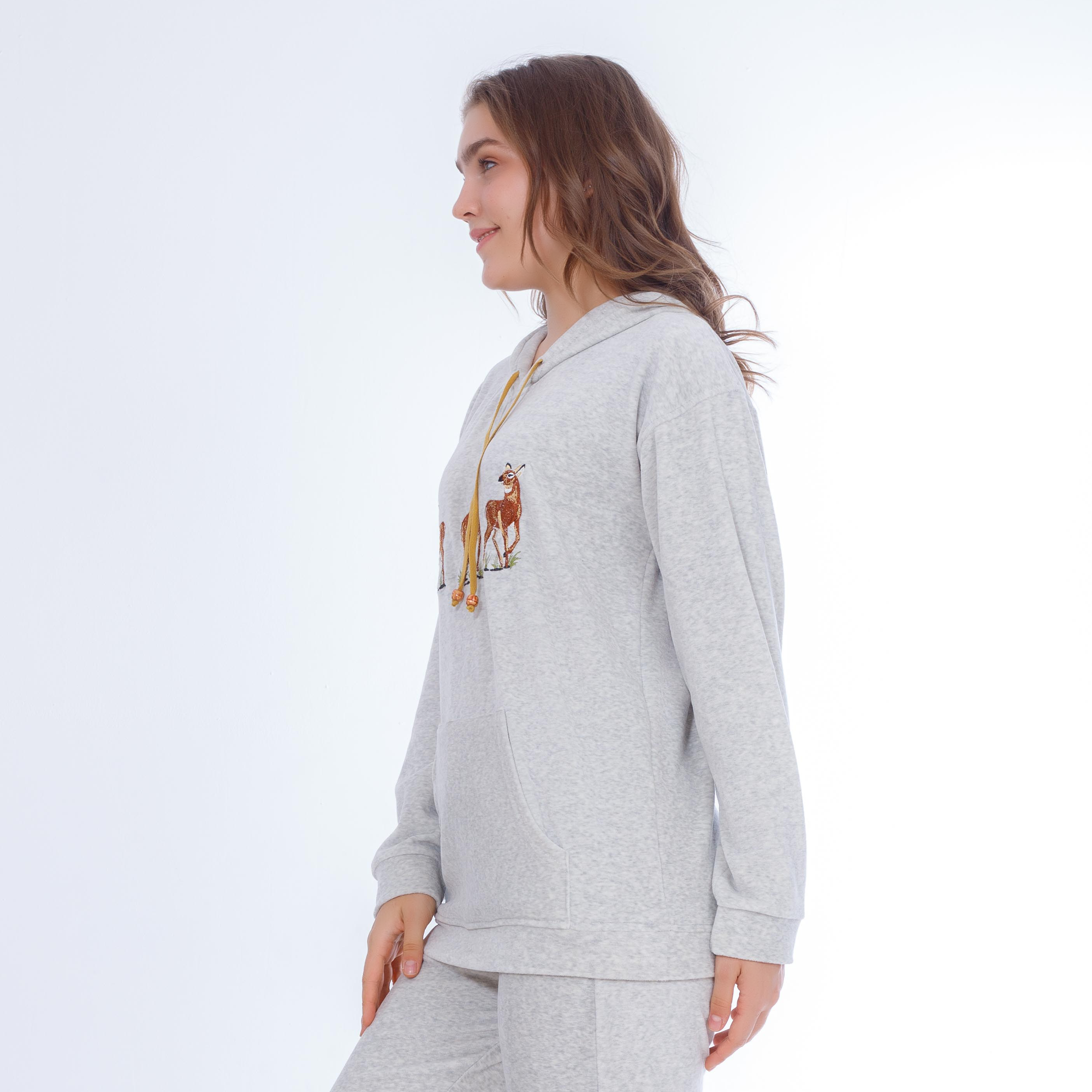 Winter Pajama Set in Velvet Cotton