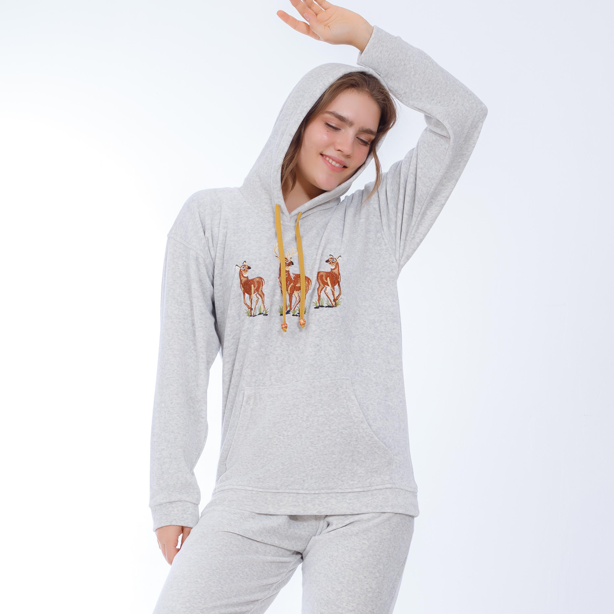 Winter Pajama Set in Velvet Cotton
