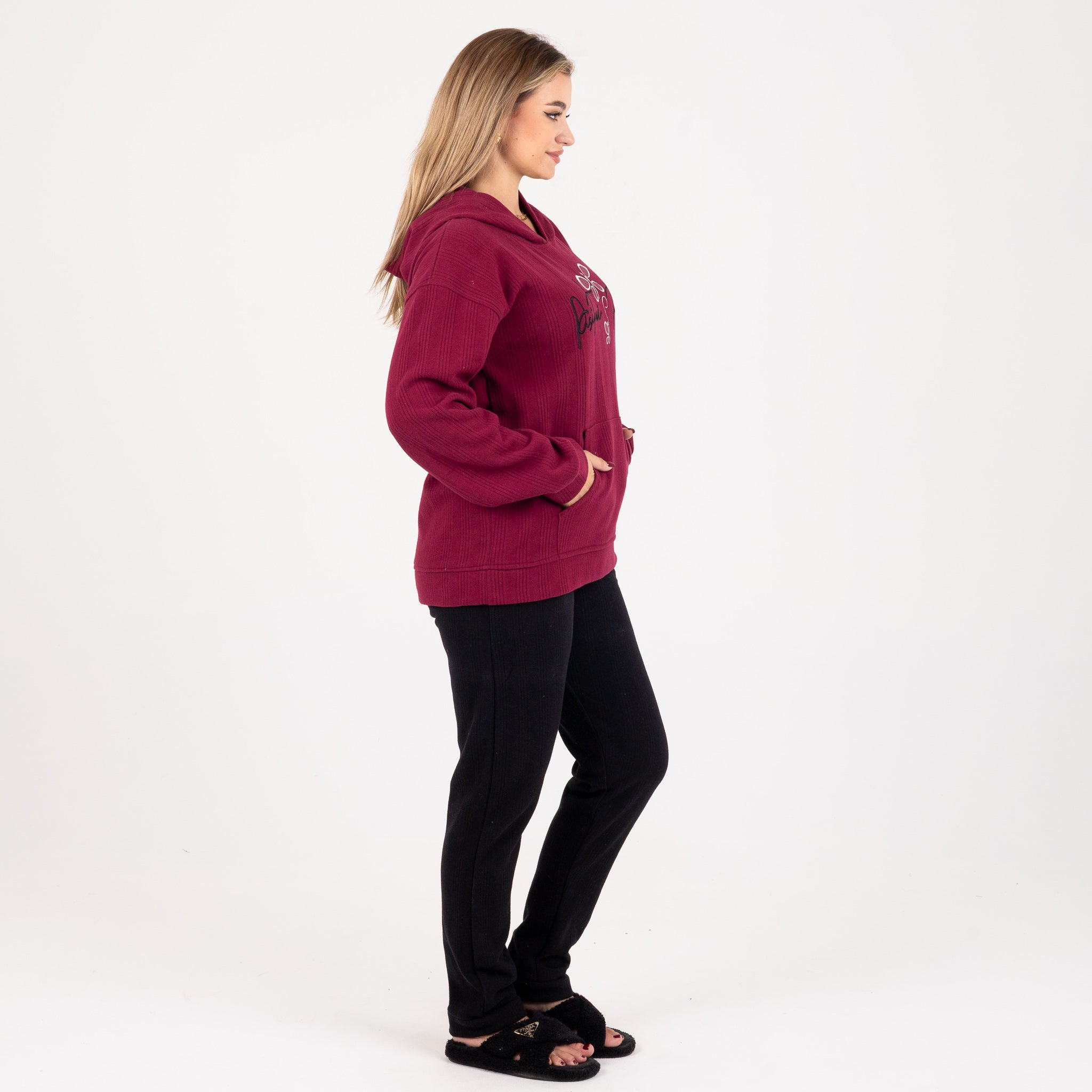 Women’s Jacquard Hoodie  | Cozy Winter Style